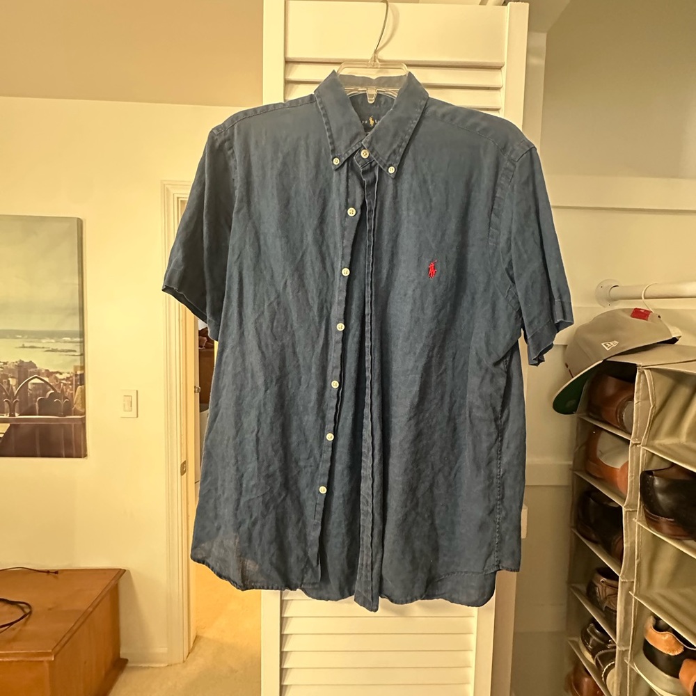 Ralph Lauren Casual Blue Button Down Shirt